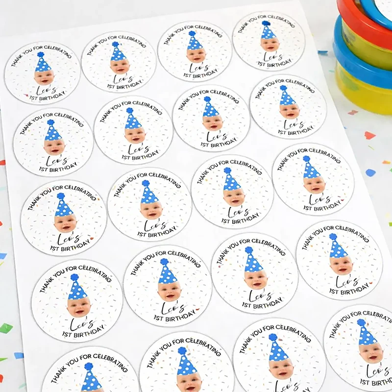 Children's birthday party stickers, used for parties, scrapbooks and party decorations, gift envelopes and seals