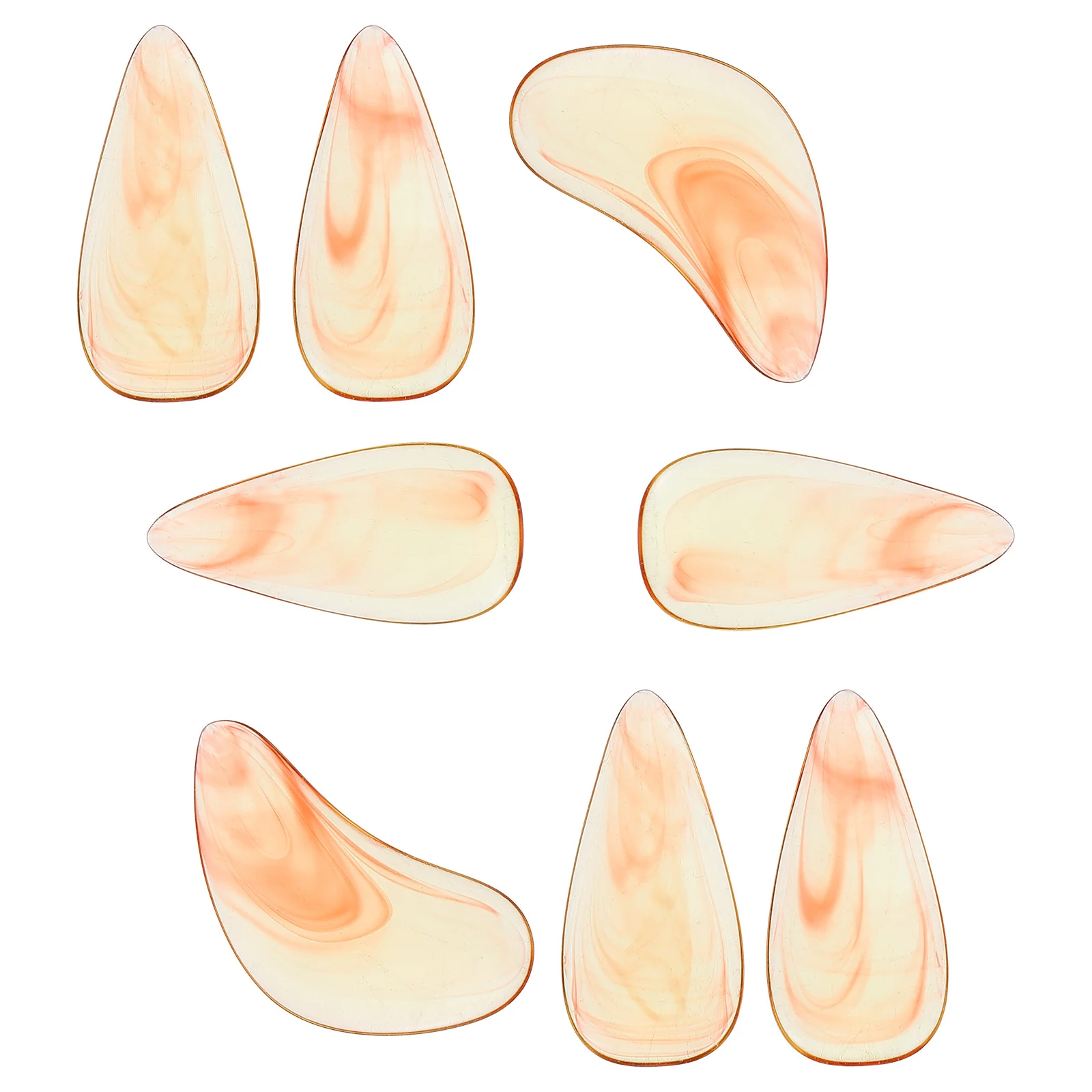 

8Pcs Guzheng Finger Pick Fake Nails Wear-Resistant ABS Protective Covers Practical Instrument Accessories for Practice