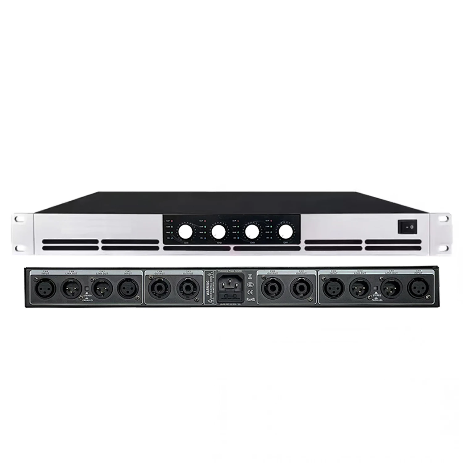 Professional DJ Stage 4-Channel 1500Watt Class D Amplifier Digital Audio Video & Lighting Professional
