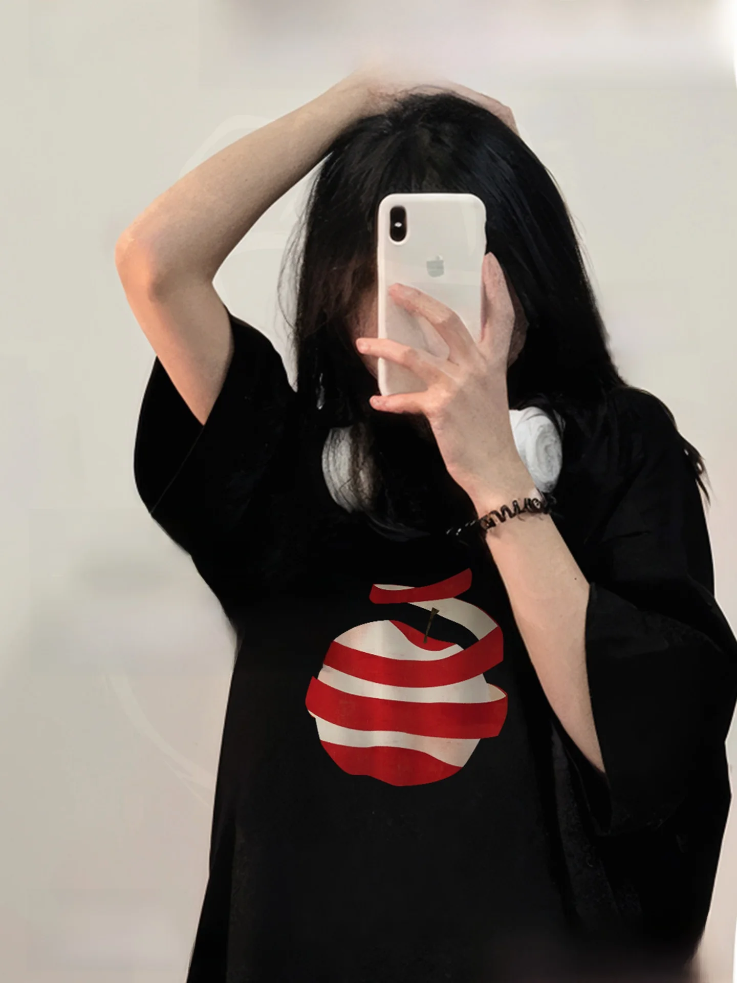 

plus Size Women's T-Shirt Print Loose Fit Short Sleeve Red White Stripes Casual Style Cotton Blend Summer Wear