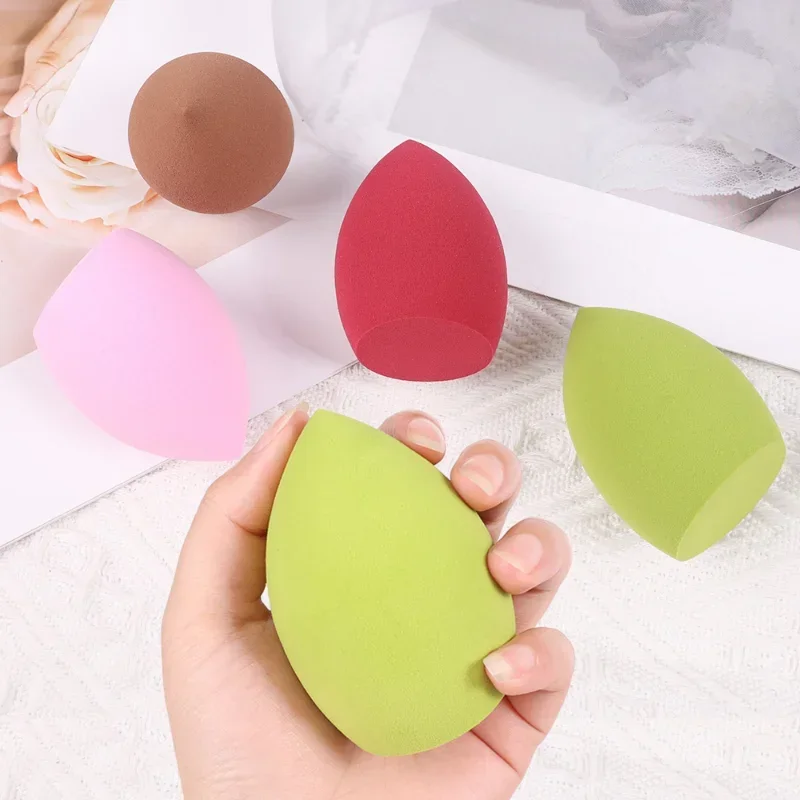 1/10pcs Makeup Sponge Powder Puff Soft Dry Wet Professional Beauty Egg Bevel Cut Shape Foundation Air Cushion Makeup Accessories