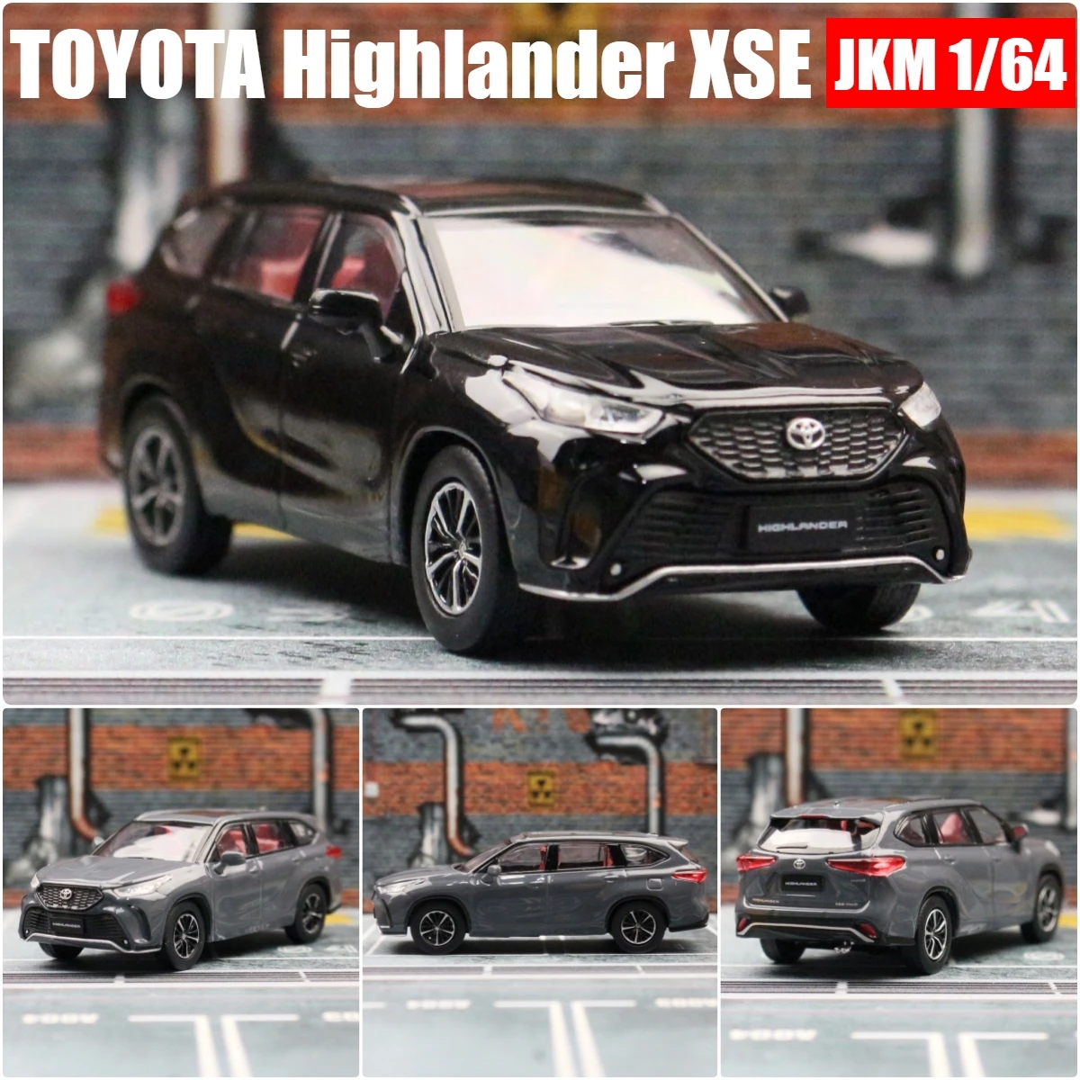 

1/64 TOYOTA Highlander XSE Hybrid Miniature Model JKM 1/64 Premium SUV Toy Car Vehicle Free Wheels Diecast Alloy Collection Gift