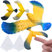 4pcs Balancing Eagle with Pyramid Stands Finger Balance Bird Creative Desktop Decorative Ornaments Novelty Trick Party Gifts