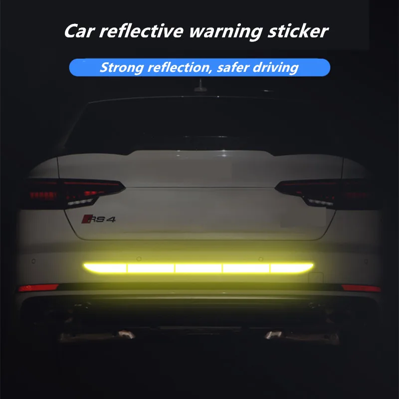 Car Reflective Stickers Luminous Stripes Film Rear Warning Reflective Night Strip Night Car Exterior Accessories Reflective Tape