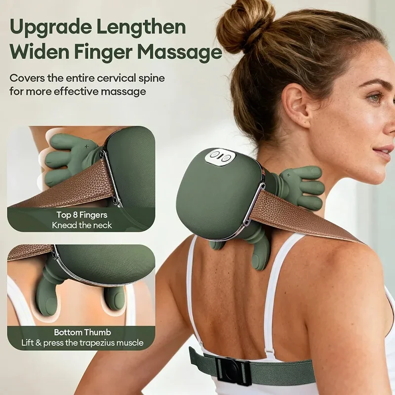 

4DBionic Finger Wireless Neck Shoulder Massager Cervical Trapezius Kneading Shawl Brushless Motor for Relaxation And Pain Relief