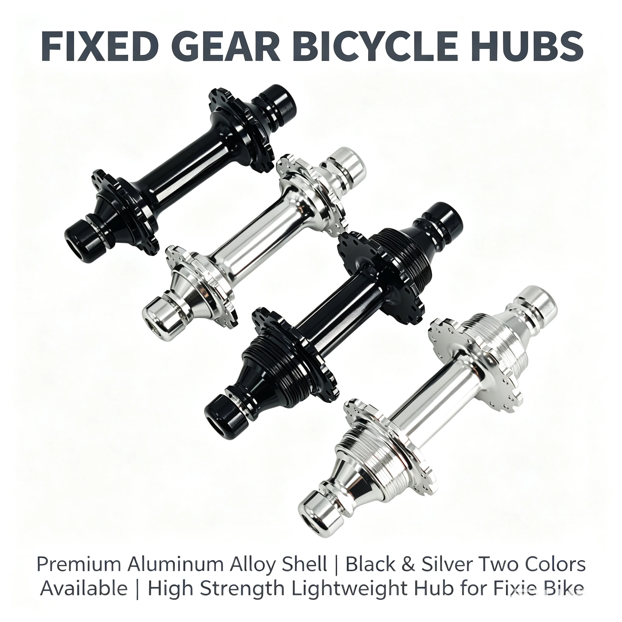 Fixed Gear Bike Hub Fixie Bike Hub Aluminum Hub Freewheel Single Speed Front 20H Rear 24H Fixed Bicycle Hub Track Fixie Part