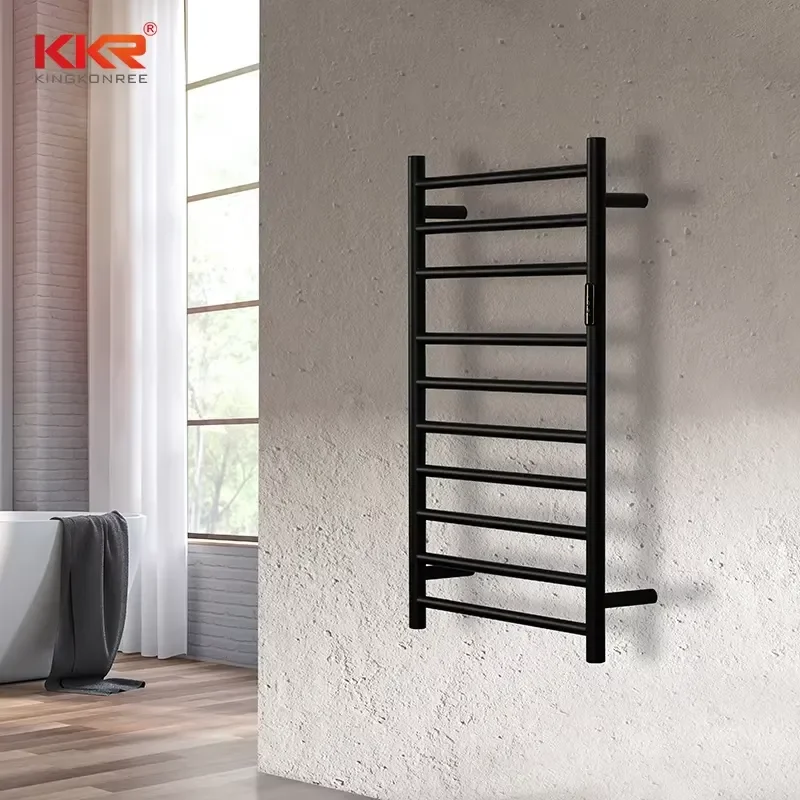 Freestanding Bathroom Towel Rack Silver Black Hot Warmer for Bath Shower Soaking Accessories Modern Home Decor Heating Stand