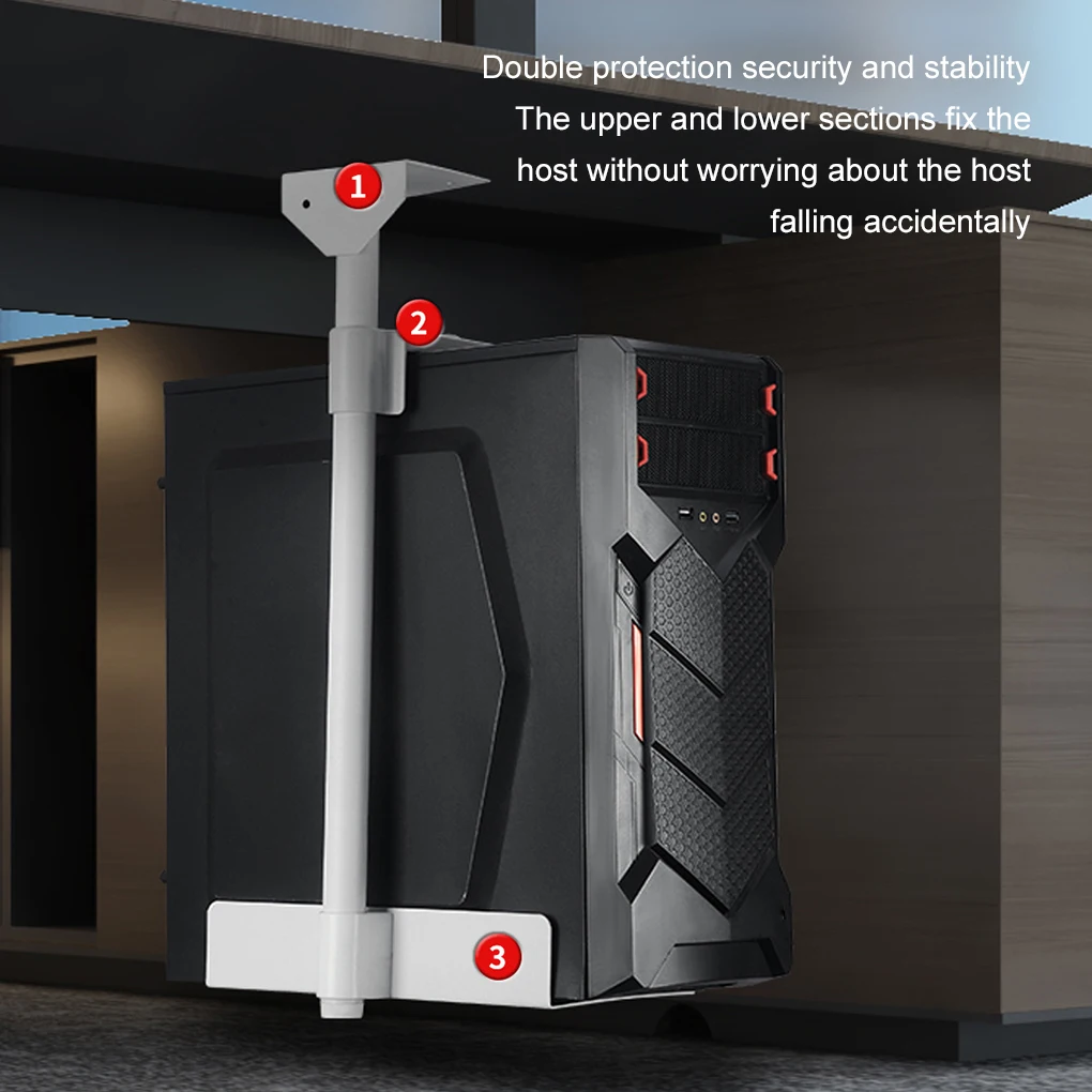 In hoogte verstelbare hostbeugel onder bureau Sterk draagvermogen Eenvoudige installatie Dubbel