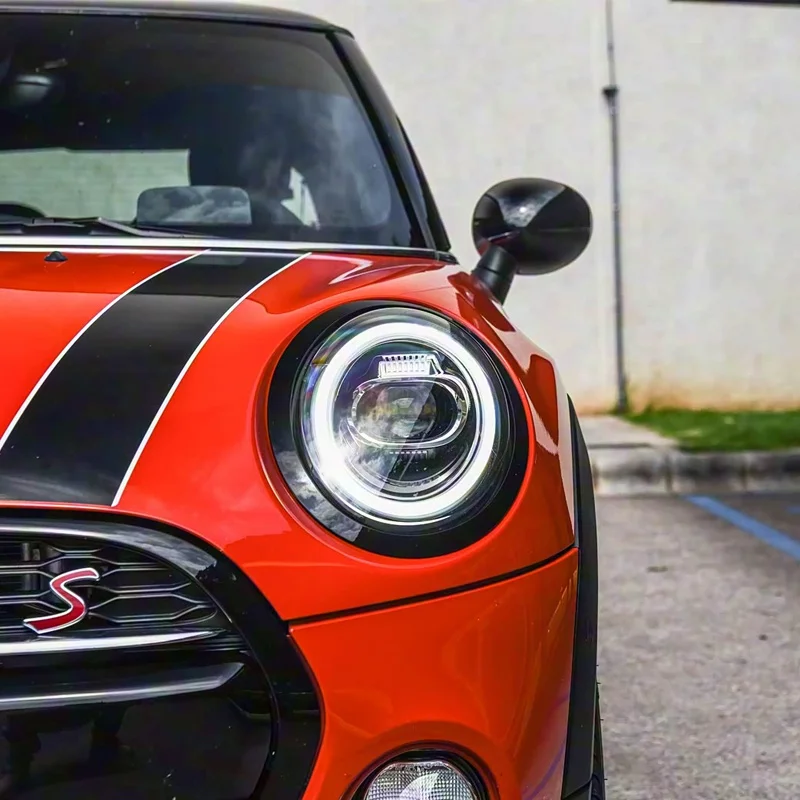 For MINI Cooper Hatch F55 F56 F57 2014~2021 Car Light Trim Cover Sticker Headlight Head Light Lamps Frame Bezels Accessories