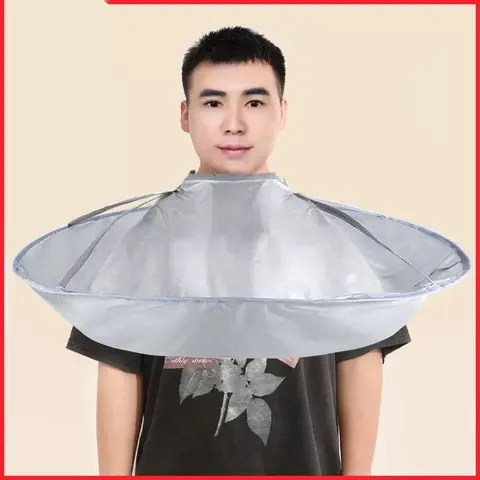 Capa de corte de pelo impermeable multifuncional para adultos y niños, delantal de peluquería, bufanda para teñir el cabello para estilistas
