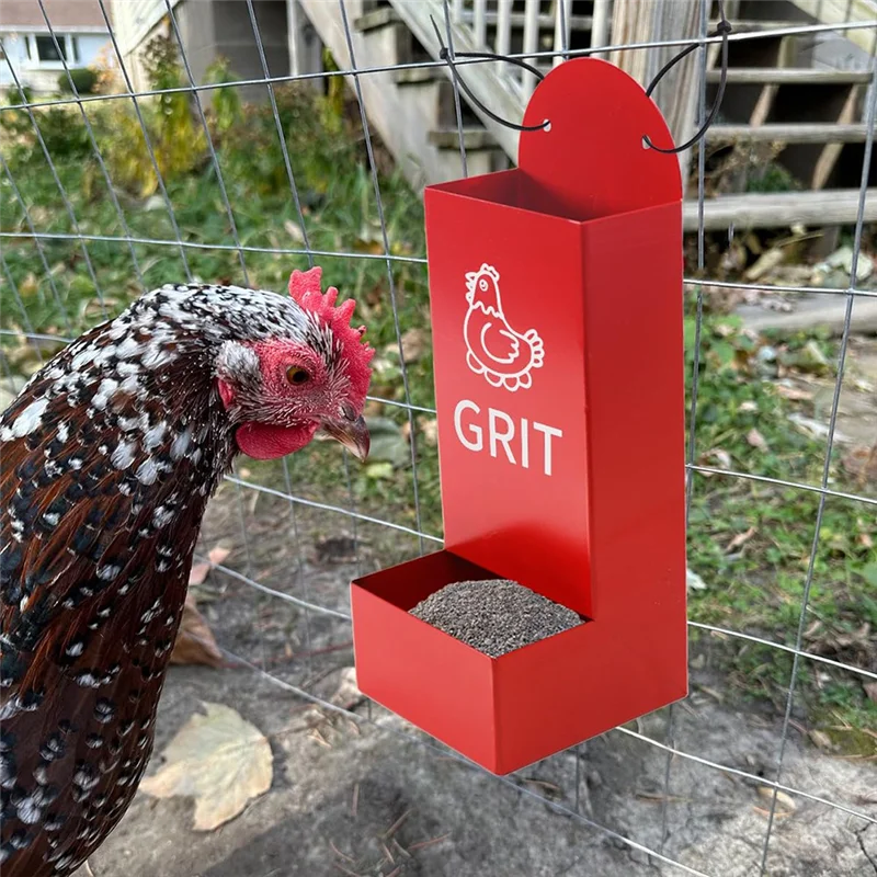 

【Must-Haves】Chicken Oyster Shell Feeder And Grit Feeder Metal Chicken Feeder Chicken Coop Accessories Automatic Chicken Feeder