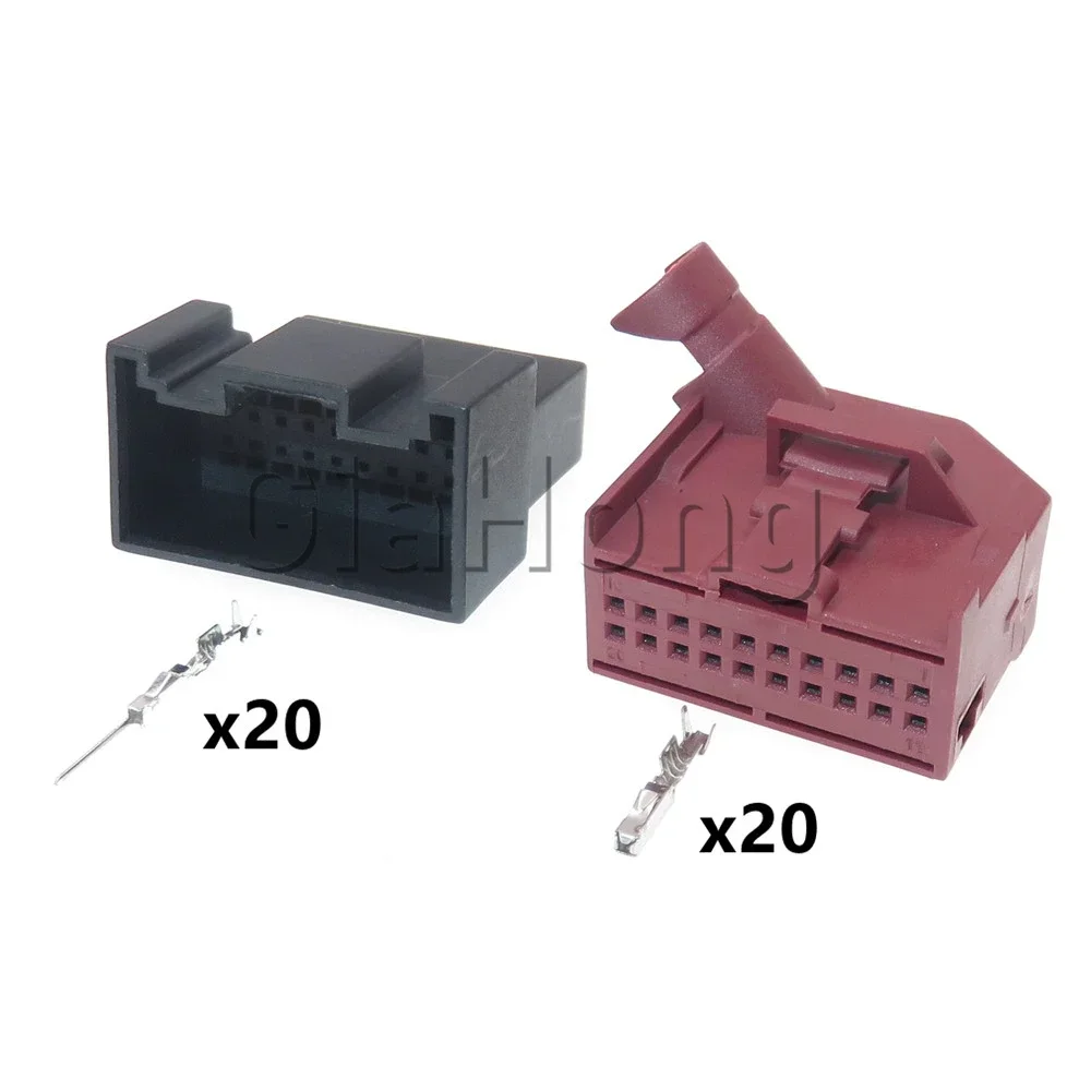 1 Set 20 Ways 1534095-1 1534102-1 1534110-2 AC Assembly Car Computer Gateway Controller Electric Wire Socket For VW 8E0972420