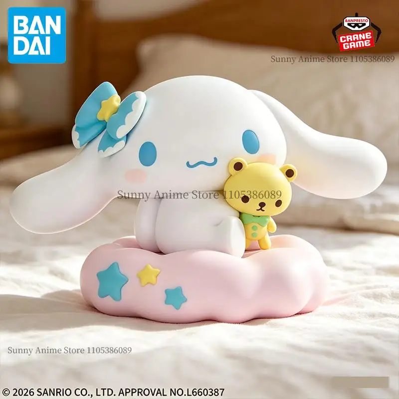

Bandai Original Banpresto Sanrio Cinnamoroll Cloud SOFVIMATES Action Figures Anime Figuras Cartoon Dolls Models Statue Toys Gift
