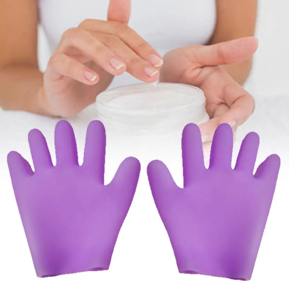 Purple Silicone Moisturizing Socks And Gloves Anti Care Tool Hand Drying Skin Masks Anti Foot Remove Skin Cracking Dead Cov F3Z9