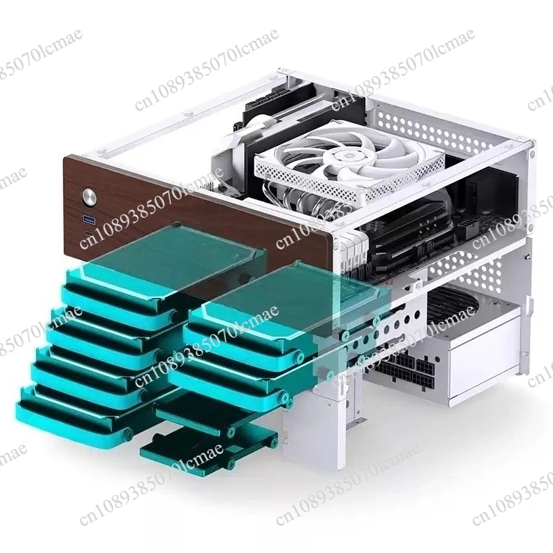 Aluminum with Steel Plate Support 130mm CPU Cooler Two 100×25mm Fan Are Standard JONSBO N5 N4 N3 N2 N1 Mini NAS Case ITX Mini