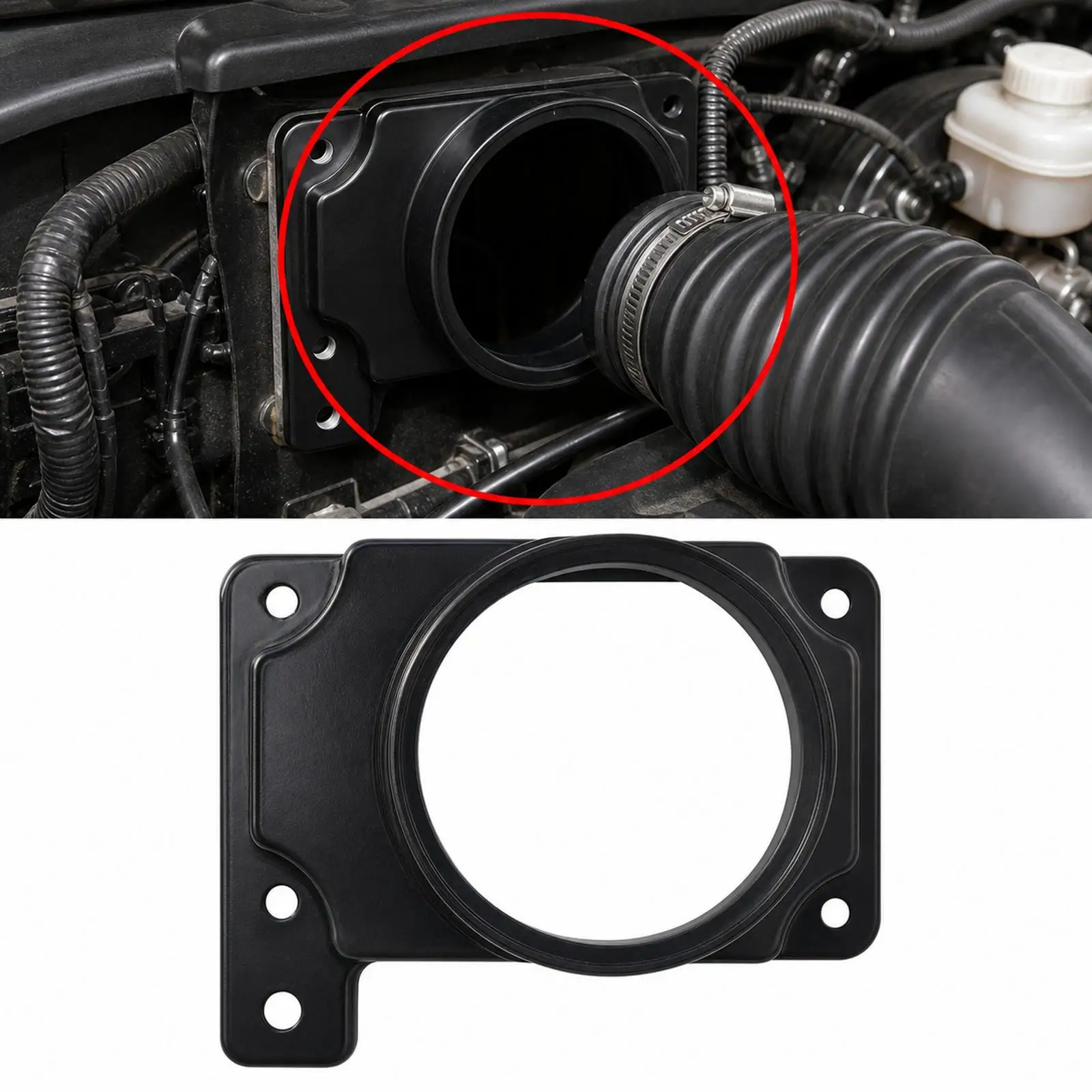 Universal Air Flow Adapter Plate 3 Inch Inlet MAF Sensor Holder for Mitsubishi Mirage Galant Stratus Coupe