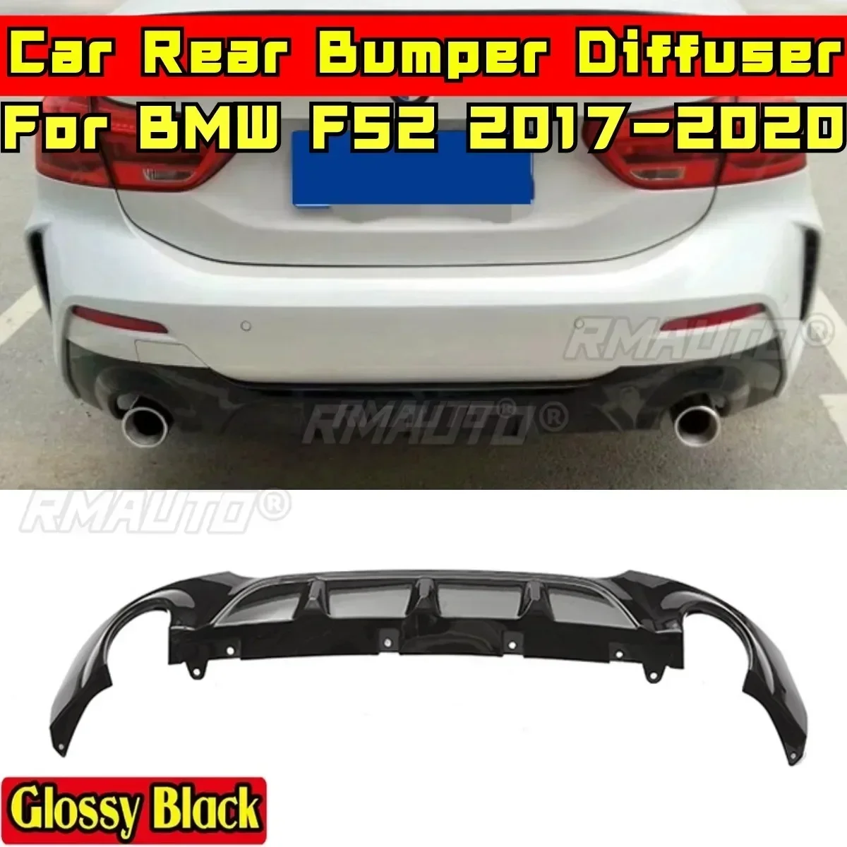 

F52 Rear Bumper Splitter Glossy Black MP Style Car Rear Bumper Diffuser Guard Body Kit For BMW F52 2017-2020 Car Accessories