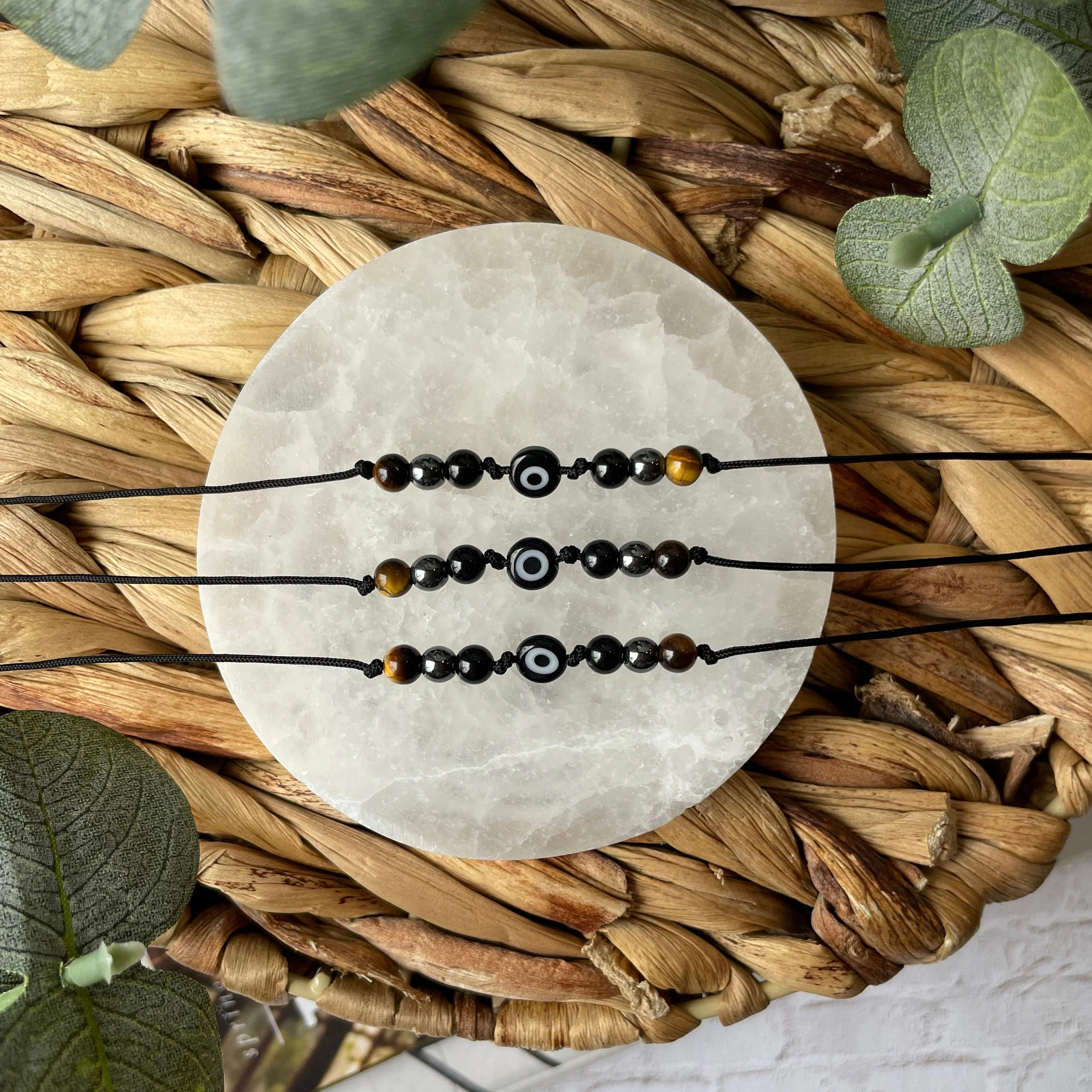 سوار قابل للتعديل للحماية من إمباث، سوار سلك مضفر ثلاثي الحماية، للرجال والنساء، قطعة واحدة