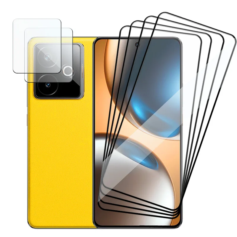 

Full Glue Glass For Realme GT 7t Screen Protector 9H Anti-Scratch Front Phone film For Realme GT 7T Soft Fiber Camera film