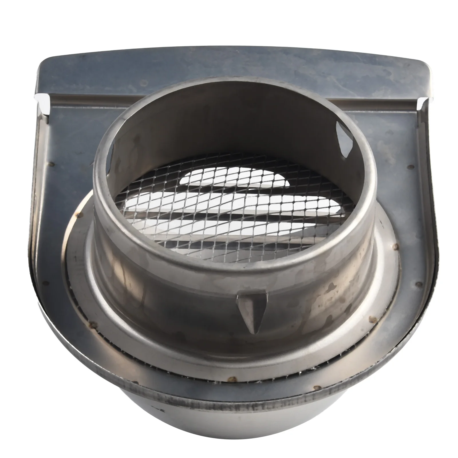 Wall Air Vent Air Vent Cover Stainless Steel 100mm 150mm Ducting Cover Durable Vent Grille Silver Ventilation Outlet