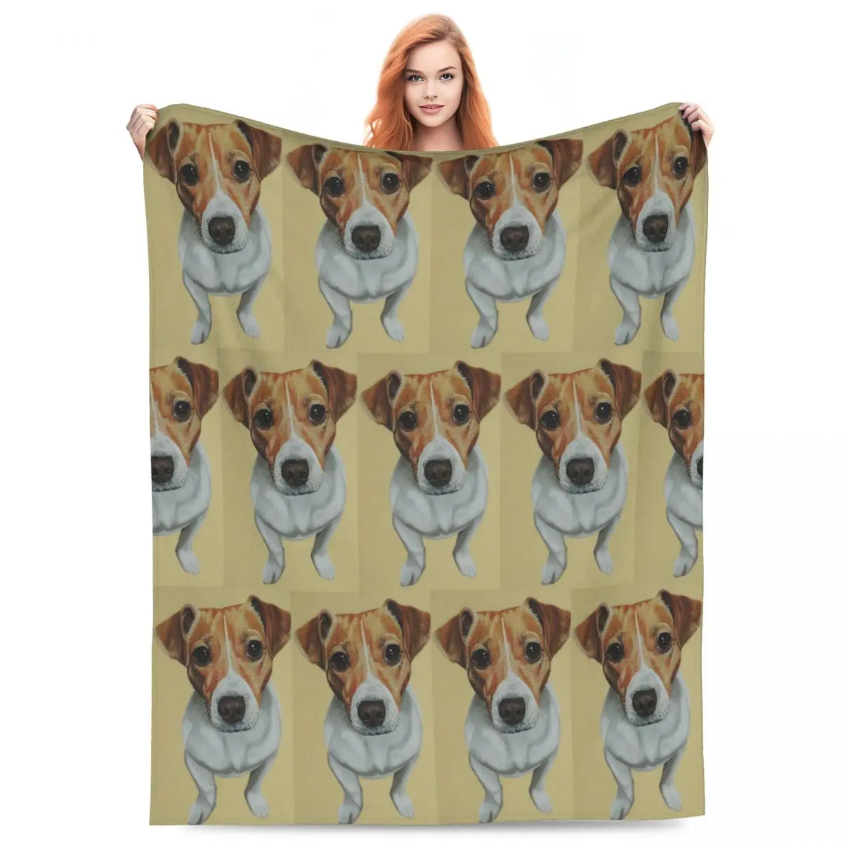 

Sky The Jack Russell Terrier Dog Blankets Soft Warm Flannel Throw Blanket Bedding for Bed Living room Picnic Travel Home Couch