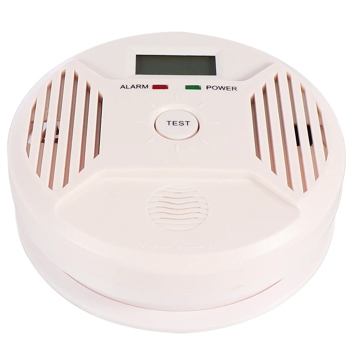 Smoke Carbon Monoxide Operated Lcd Display Co Alarm For Home Kitchen Garage Real Time Ppm Monitoring 85Db
