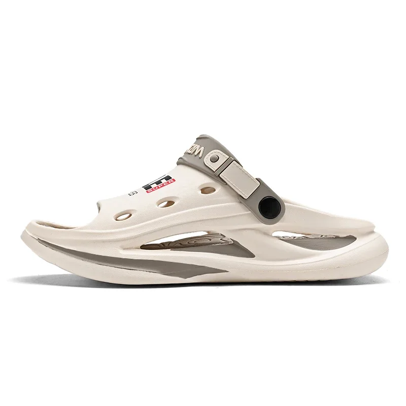 2025 الصيف الرجال نِعال تدليك الجانبين داخلي في الهواء الطلق الصنادل الشاطئ حذاء كاجوال لينة وحيد الشرائح الرجال الوجه يتخبط الصنادل الرجالية #3
