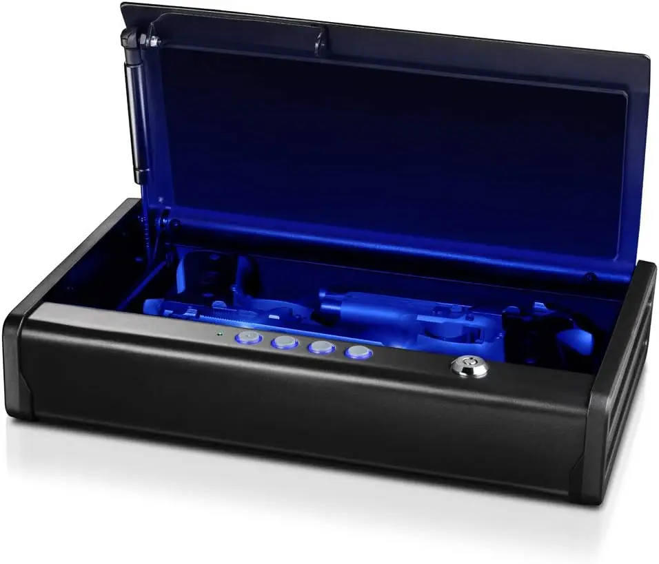 Gun Safe with Interior Light for Handgun Storage