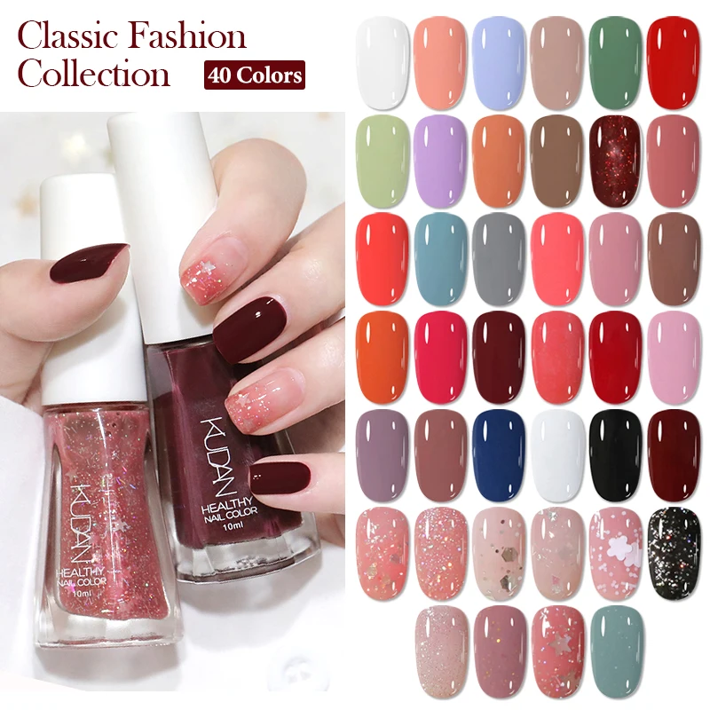 6pcs 10ml Nail Polish Quick Drying Liquid Formula, Lead-Free Unscented Water-Based Varnish, Non-Peelable No-Bake Nail Polish