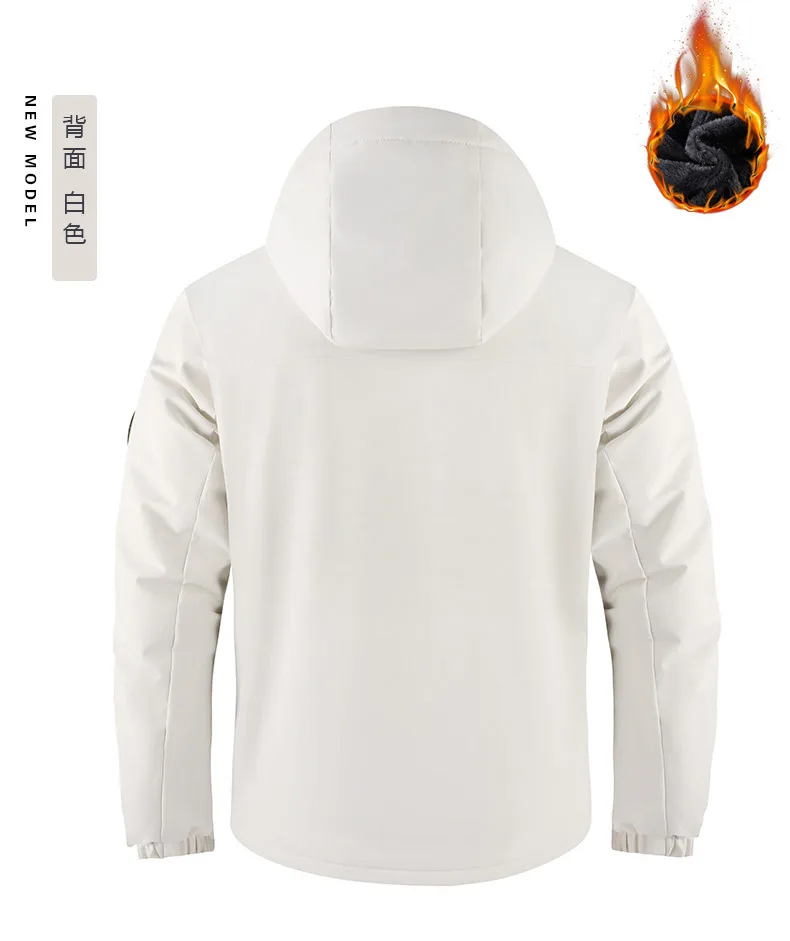 Men's Jacket Stand Collar Stamp Mens Parka Winter New Down Jacket Fleece Warm Jackets Men Business Leisure Coat Baseball Coats