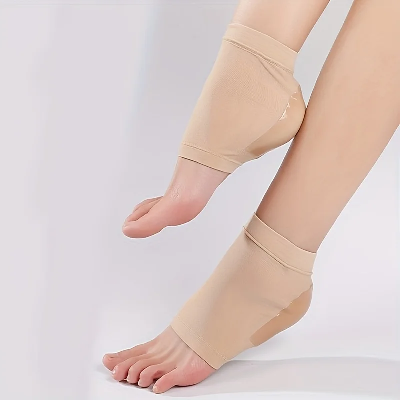 Breathable Silicone Heel Socks – Anti-Slip Moisturizing Gel Foot Covers for Cracked Heels, Anti-Wear Half Socks