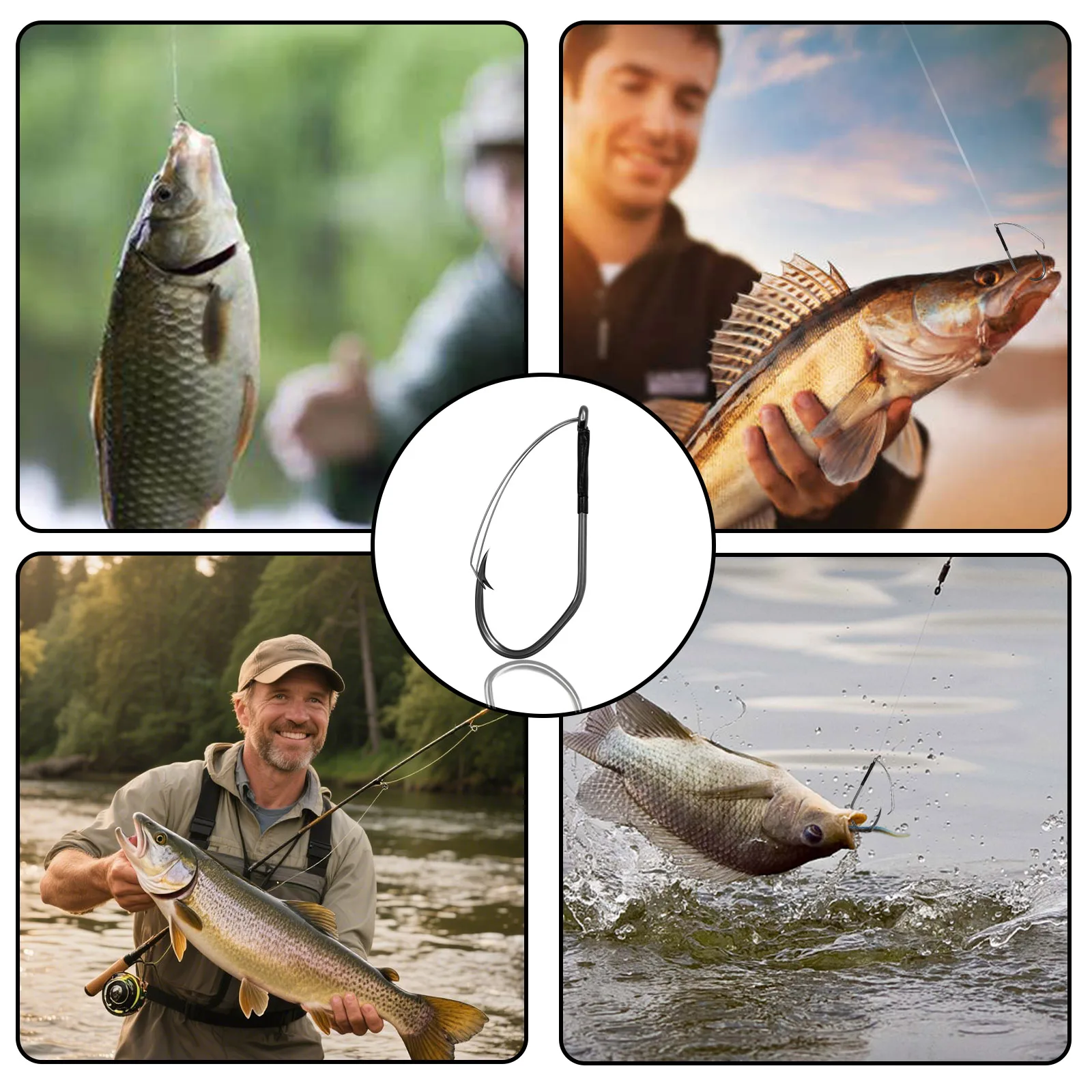 9KM Anzuelos Wacky Weedless - V para lubina - imagen 5