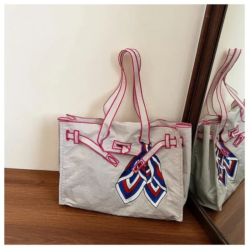 

Microfiber Patchwork Stylish Design Shoulder Bags Fashion Versatile 2025 Hot Sale Ladies Bags Large Capacity Sewing Handbags