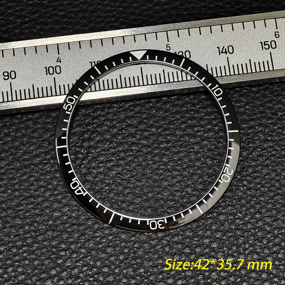 42*35.7mm Black/Blue/Green Substitute Bezel Sloping Ceramic Watch Insert Ring Celebrities Watch Accessories Watch Bezel Inserts