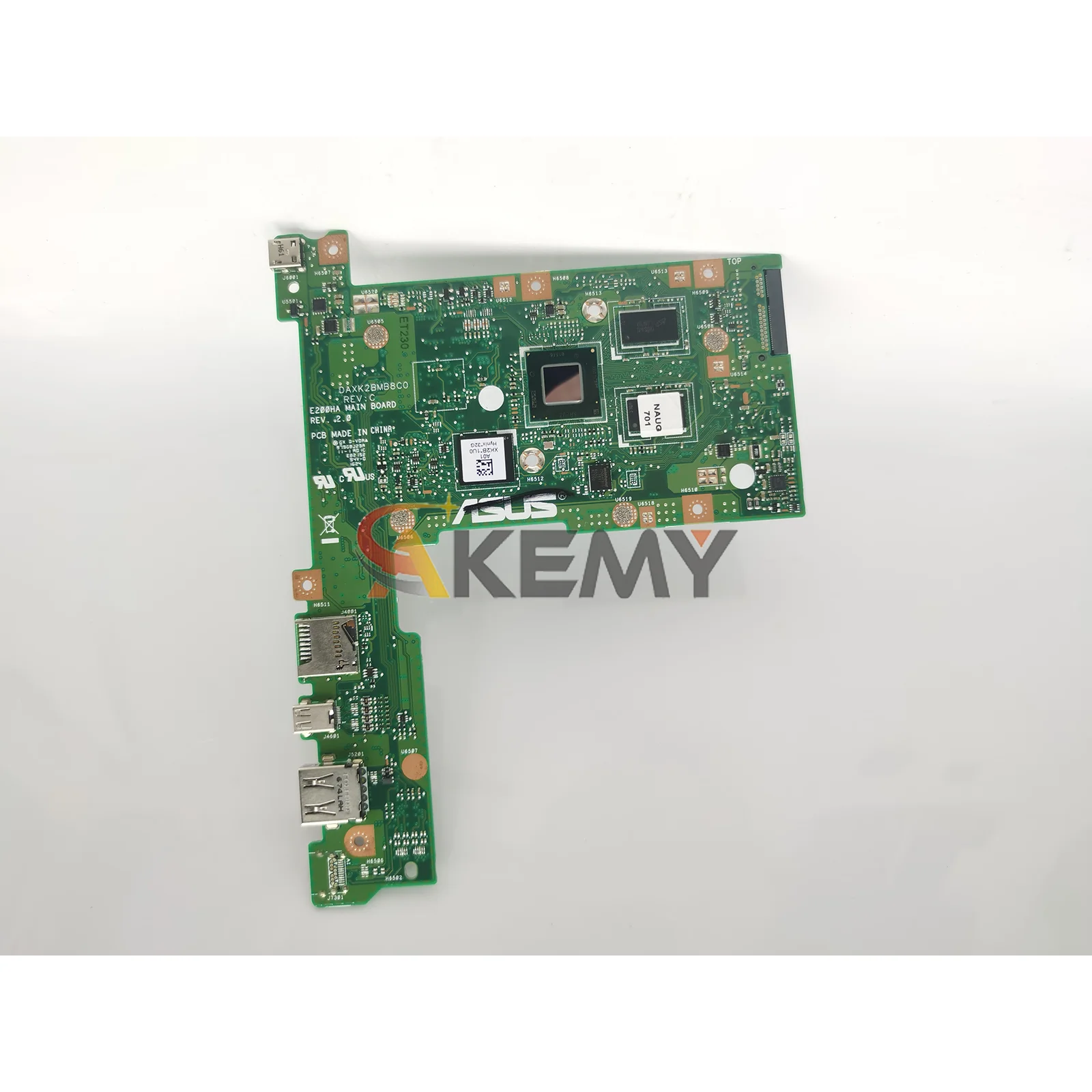 E200ha placa-mãe do portátil para asus ebook e200ha e200h e200han notebook mainboard com z8300 100% testes ok transporte rápido stk