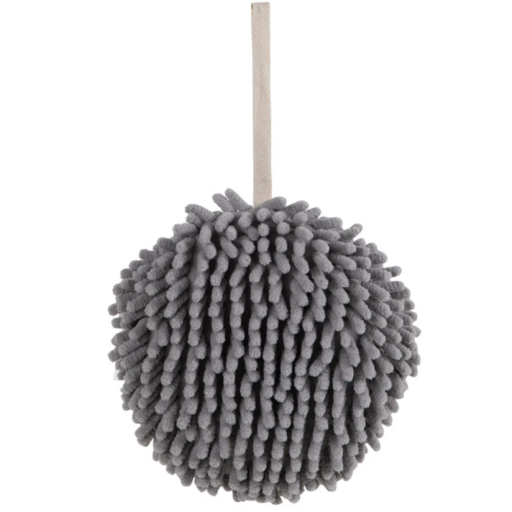 Premium Hanging Chenille Hand Towel Ball Super Absorbent Quick Drying Cleaning Rag For Home Kitchen Bathroom Essentials
