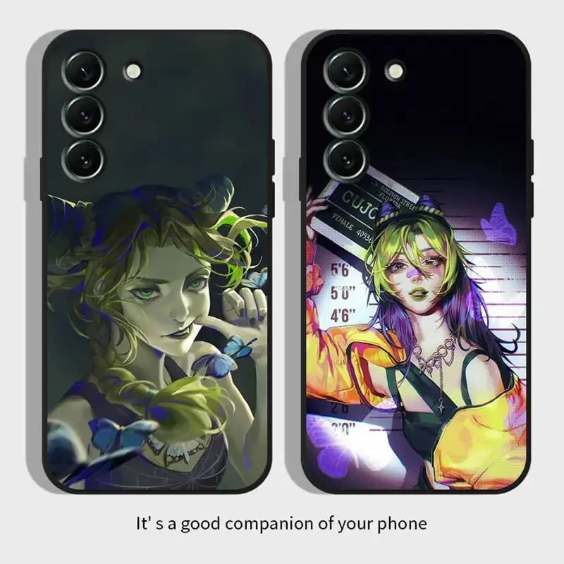 JOJO Stone Ocean Phone Case For Samsung Galaxy S 23 22 21 20 10 e 9 8 7 6 5G plus edge ultra lite Black Soft Silicone Cover