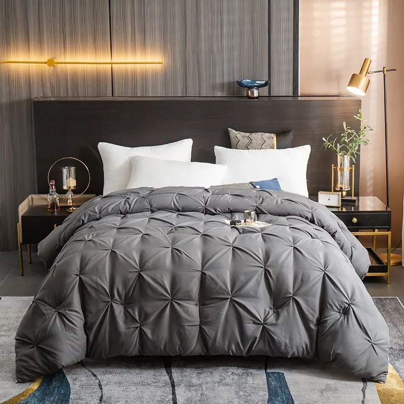 Twisted flower Comforter Queen KingLightweight fluffy comfortable breathable soft winter quilt very warm 220x240 Quilts blanket