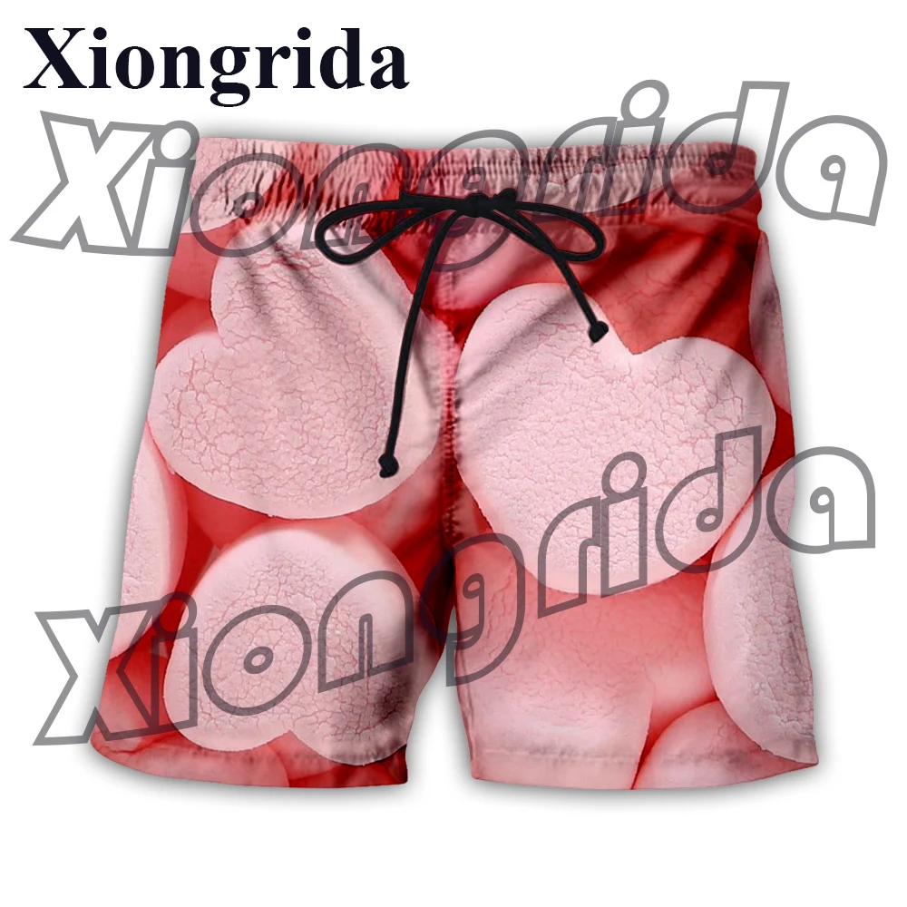 Candy Shorts 3D Digital Printing Men's proximité wstring Shorts Fashion Unisex Summer Swim Trunks Beach Shorts S-6XL