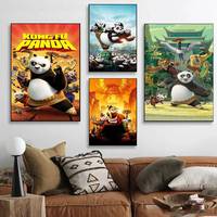 Cartoon Cute Comedy BEAST KINGDOM Movie K-Kung Fu Pandaes Poster Gallery Prints Self Adhesive  Home Decor Decoration Wall Decals