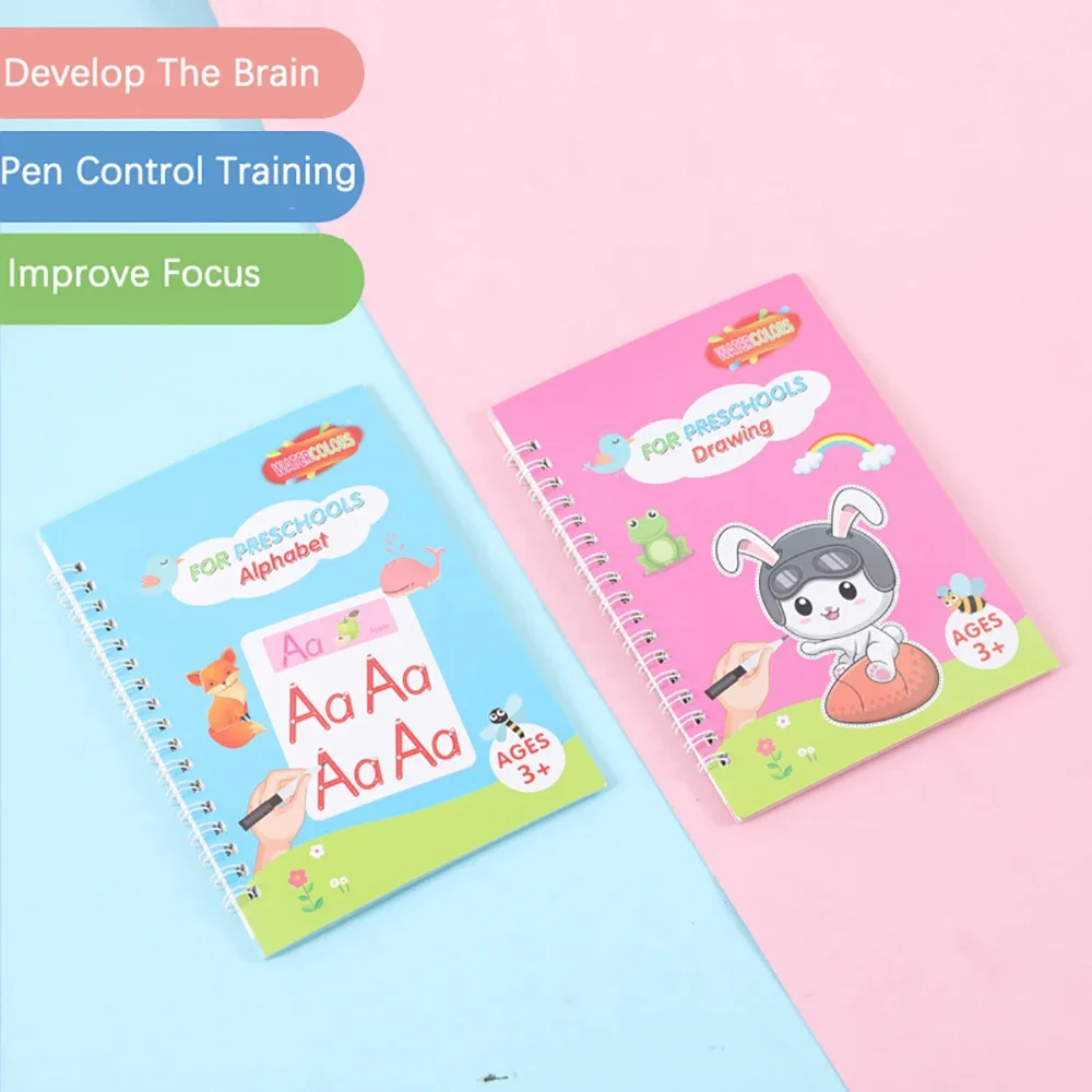 Magical Tracing Workbook Erasable Magic Books for Children Reusable Notebook Writing for Lettering Calligraphy Set Montessori