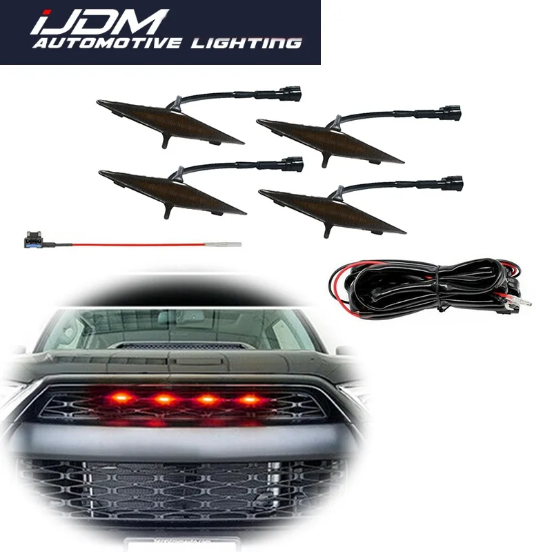 

Для Toyota 4Runner TRD Pro Grille 2014-2019 Автомобильная светодиодная передняя решетка сетчатые огни ходовые/позиционные огни с комплектом жгутов проводов 12 В