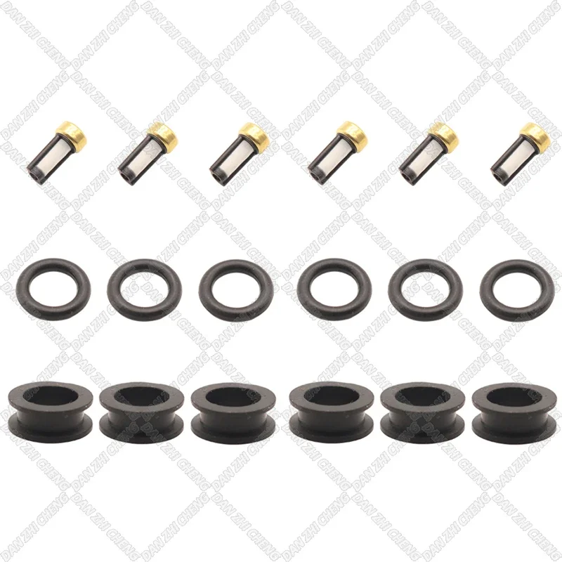 

6 set Fuel Injector Service Repair Kit Filters Orings Grommets for 99-05 Suzuki Grand Vitara 01- 04 Chevrolet Tracker JS28-7