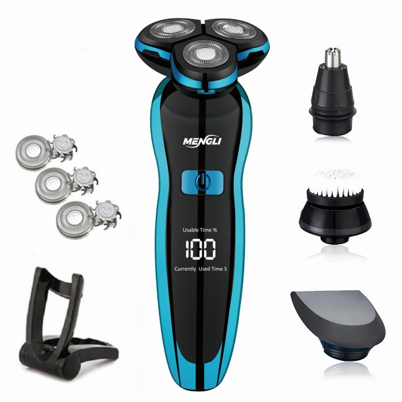 ZOZEN Men Electric Shaver Rechargeable Electric Razor Hair Cutting Shaving Mahine Clipper Beard Trimmer Washable Wet-Dry Use