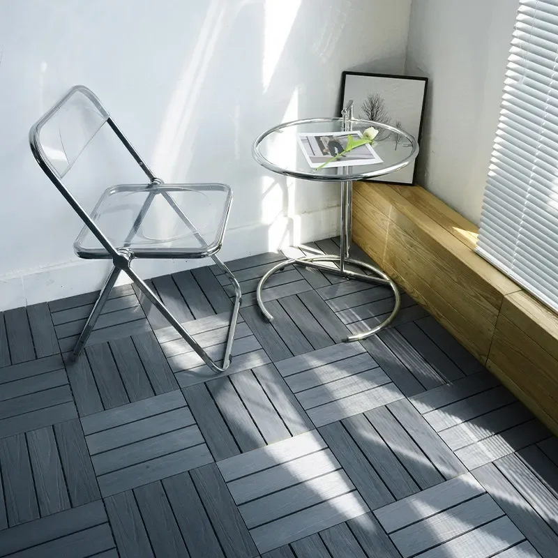 WPC Wood Plastic Composite Flooring Outdoor Deck Patio Garden DIY Anti-Corrosion Interlocking Deck Tiles