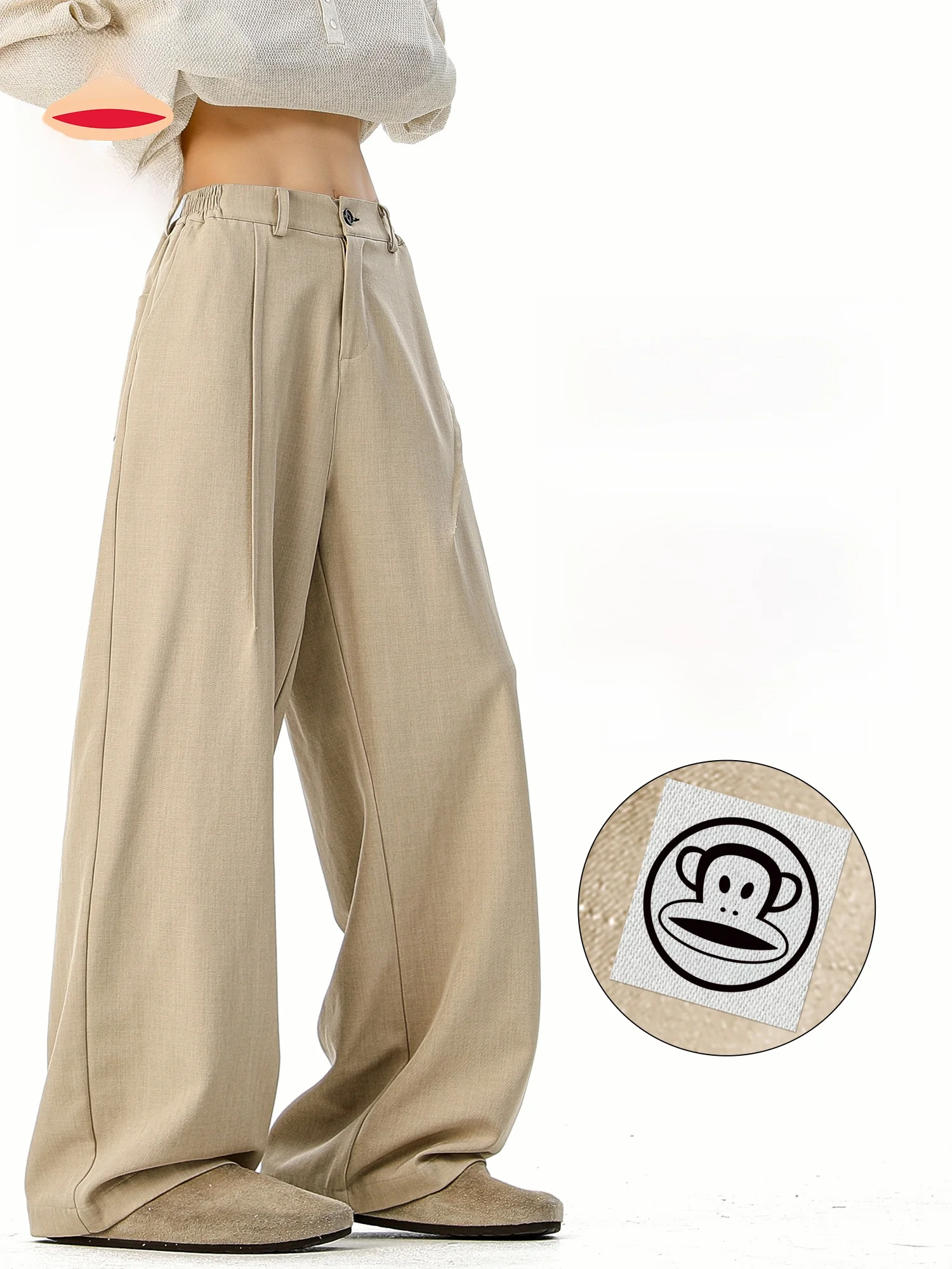 

Мужские повседневные брюки PaulFrank: модный дизайн, плиссировка, широкие штанины, длинные, струящиеся, удобные, прямые брюки