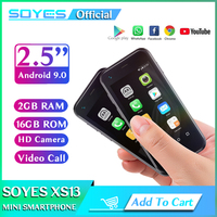 SOYES XS13 2.5 Inches Mini Android9.0 Mobile Phone HD Camera Dual SIM TF Slot 1000mAh 2GB RAM 16GB ROM 3G Cute Smartphone