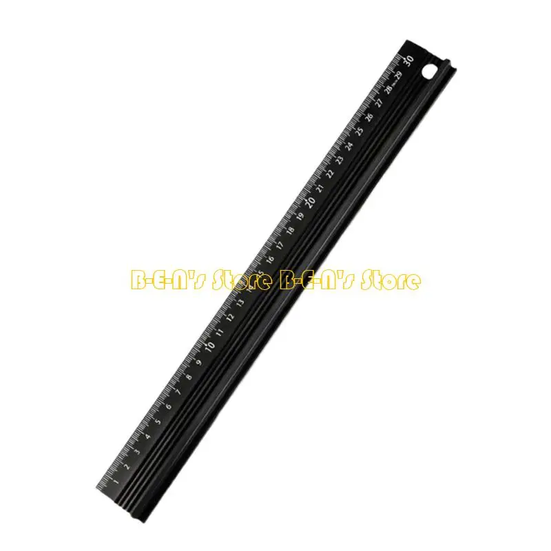 Y1AD High Accuracy Aluminum Straight Edges Ruler Not Slip Metal Scale Ruler Perfect for Drafting Sewing & Woodworking Tasks