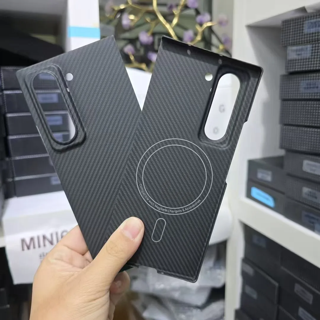 

Magnetic Real Carbon Fiber Case For Samsung Galaxy Z Fold W25 Magsafe Case thin Aramid fiber case for Galaxy Z Fold W25 case