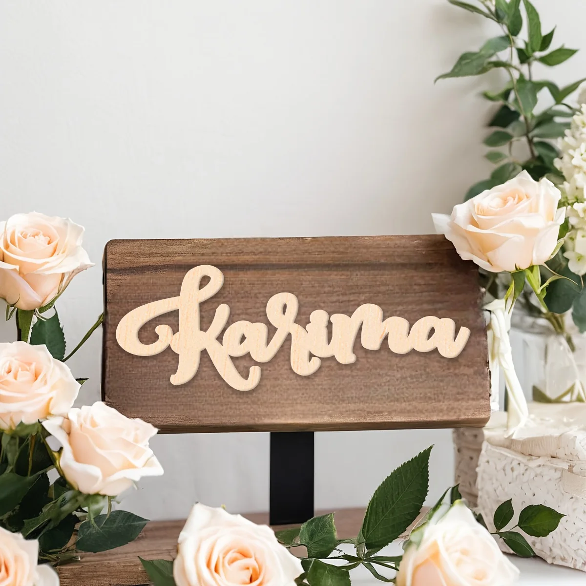 1-teiliges, langlebiges, personalisiertes Text-Holzschild mit personalisiertem Namen, traditioneller Stil, dekorative Tischplakette für Schlafzimmer